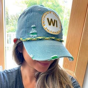 Vintage Denim Distressed Greenbay Packers Dad Hat